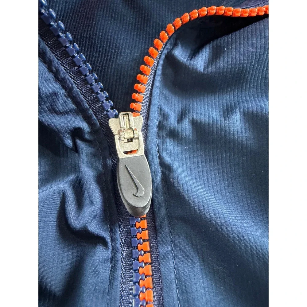 Nike Team UVA Virginia Cavaliers Clima-FIT Windbreaker Jacket Navy Orange Mens M